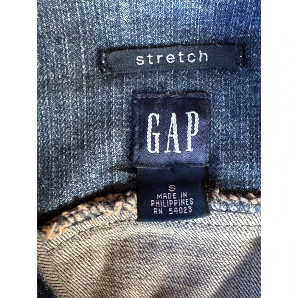 GAP‎ Stretch Denim Jacket Blue Classic Trucker Style Size S